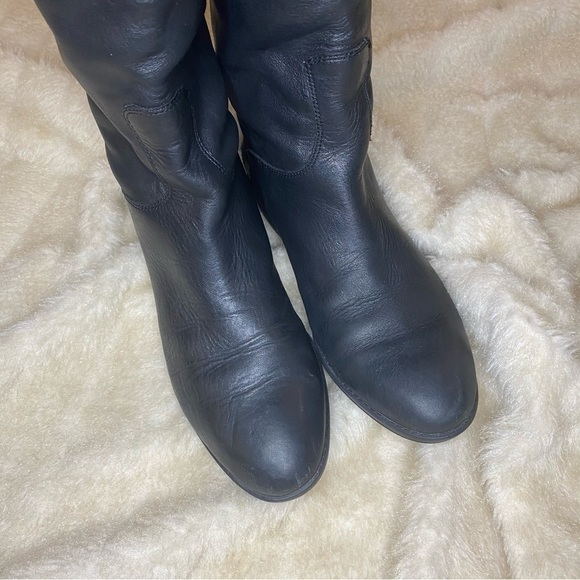 SAM Edelman Blk Leather Boots - Picture 5 of 14